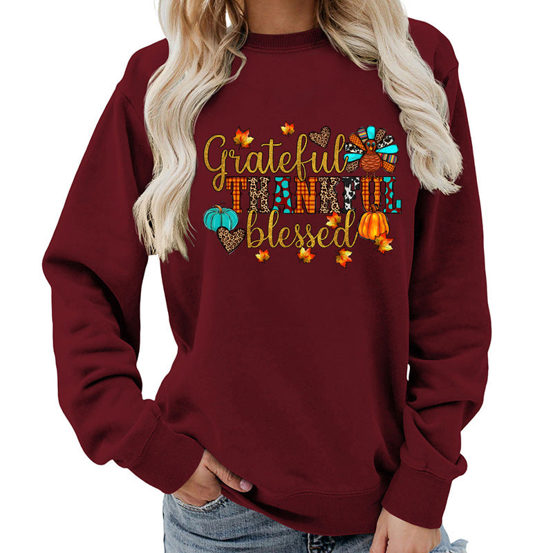 Kvinders sweatshirt med efterårstak motiv Stilla