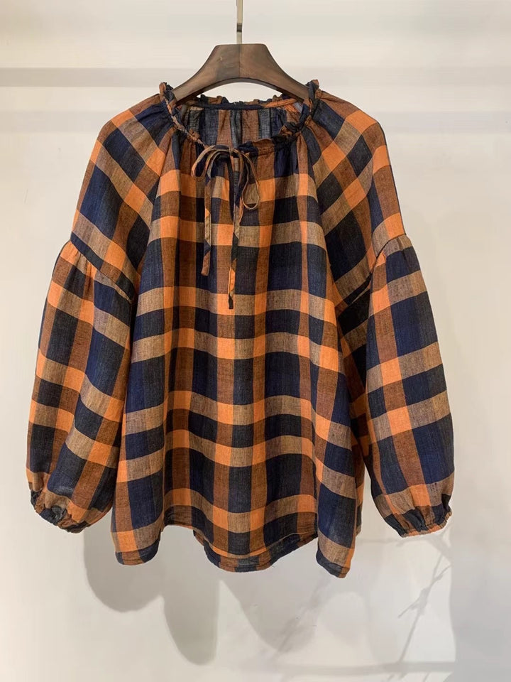 Dame Ternet Bluse med Puffærmer Stilla
