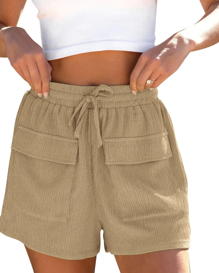 Dame Behagelige Shorts med sidelommer og elastisk talje Stilla