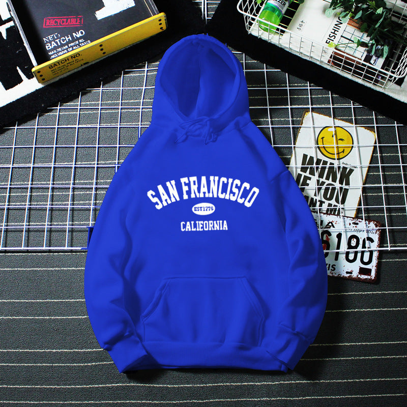 Kvinders hoodie med afslappet San Francisco tryk og behagelig pasform Skovae