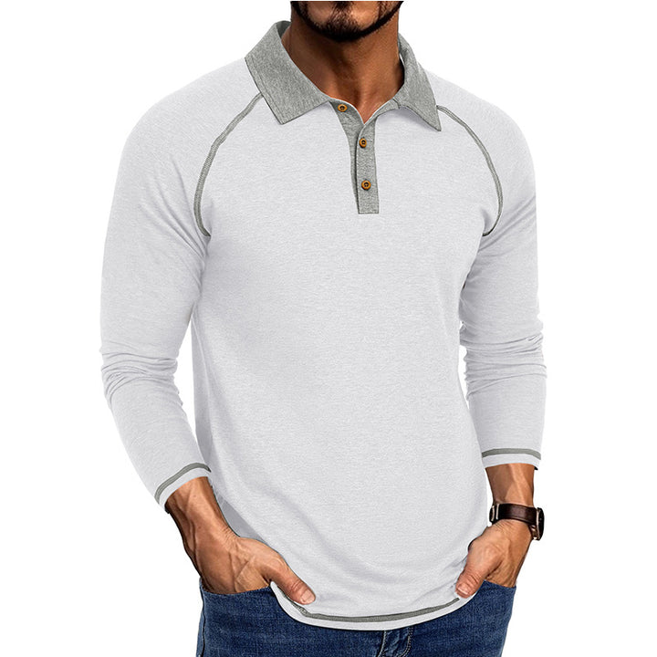 Herren Poloshirt med kontrasterende accenter og innovativ krave Stilla