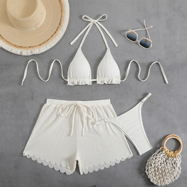 Dame bikini-sæt med innovativt snit og afslappede shorts Stilla
