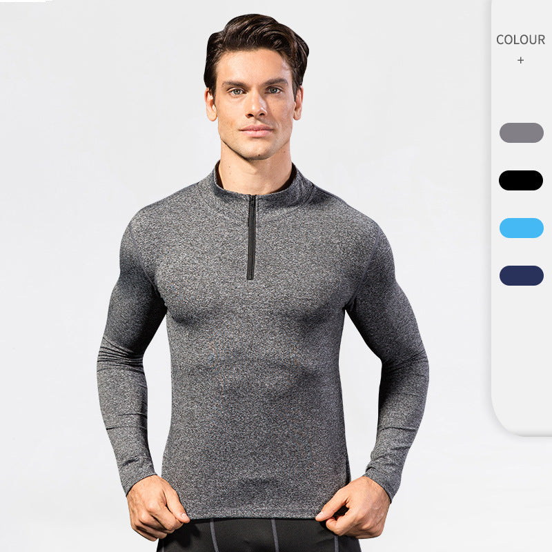 Herre Funktions-langærmet skjorte med half zip og fugtregulerende materiale Stilla