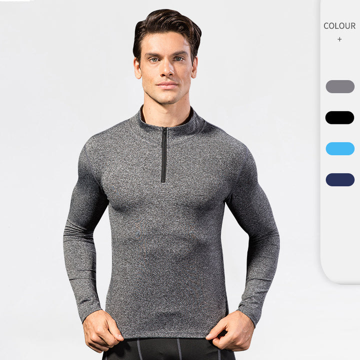 Herre Funktions-langærmet skjorte med half zip og fugtregulerende materiale Stilla