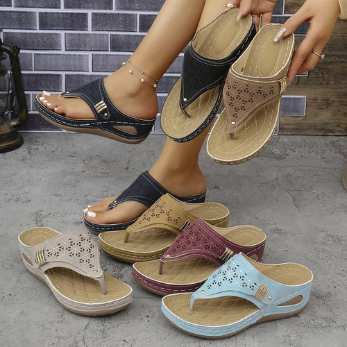 Dame Komfortable Tåskiller-sandaler med elegant remdesign og anatomisk fodseng Stilla
