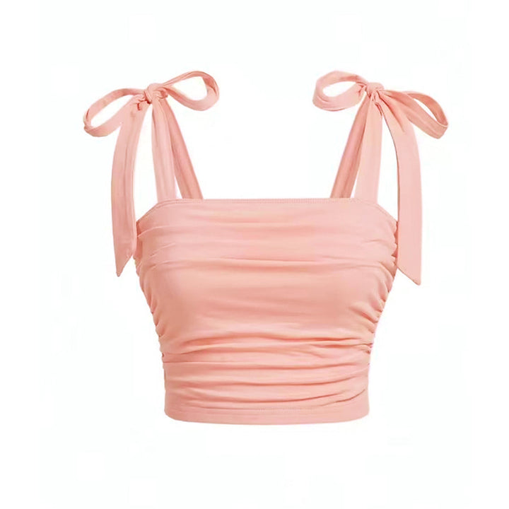 Kvindernes crop top med justerbare bånd og detaljer med siden rynker Stilla
