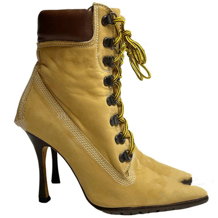 Femme Stilfulde Snørehighheel Støvler Stilla