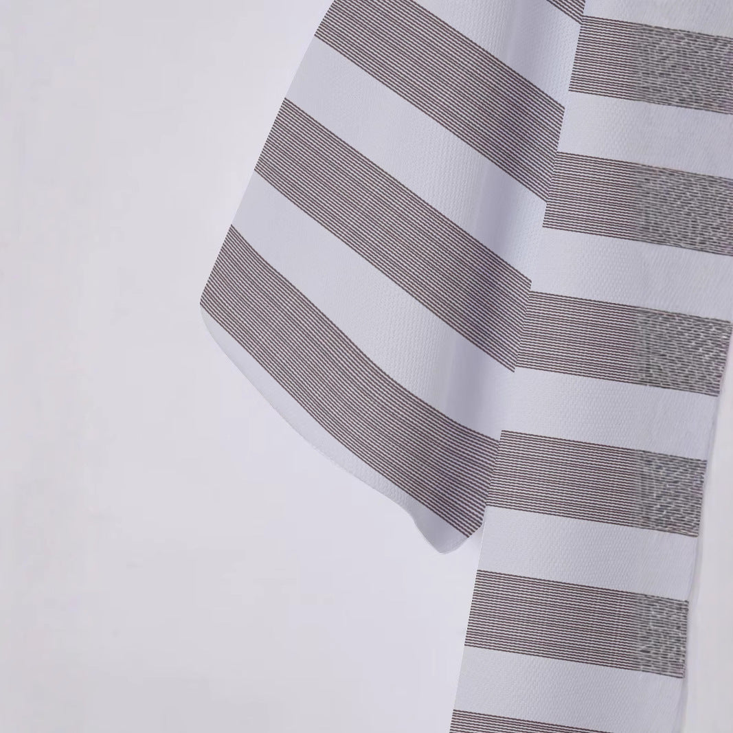 Herrer Poloshirt med moderne striber og åndbare egenskaber Stilla