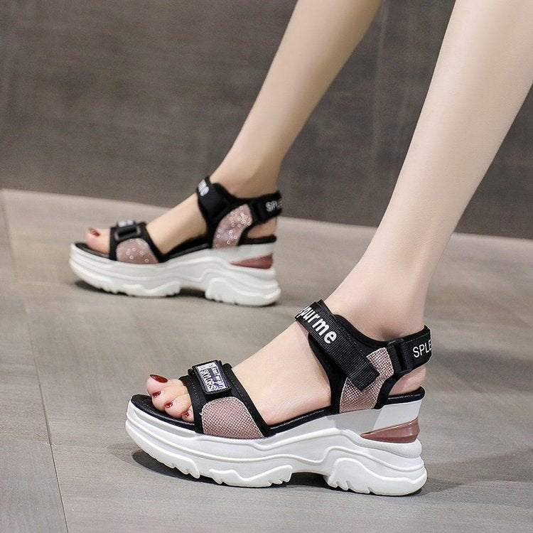 Dame Sporty Sandaler med glitrende Remdesign Stilla