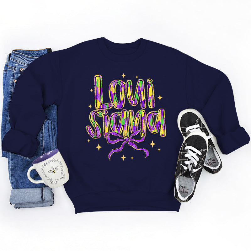 Kvinders sweatshirt med kreativ skrift og blødt inderskud Stilla