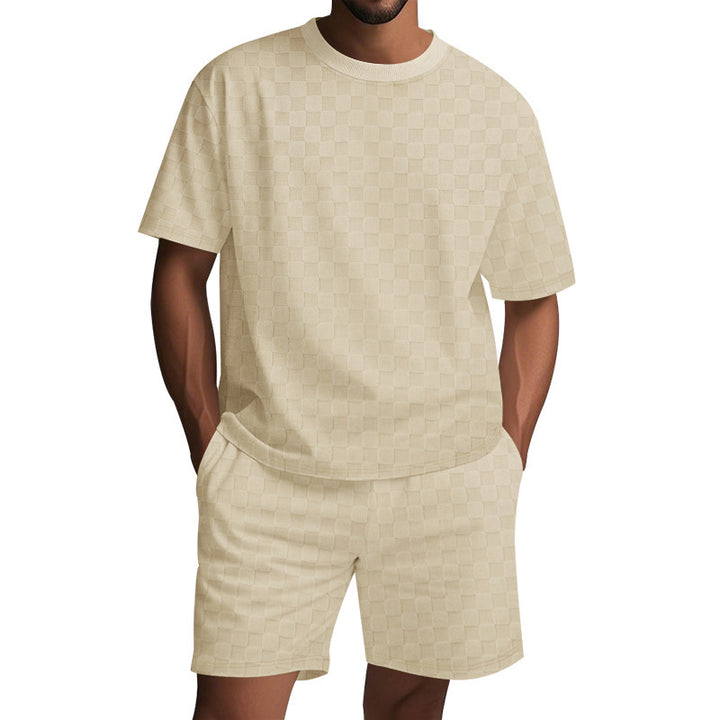 Herre afslappet fritidssæt med åndbare shorts og oversized T-shirt Stilla