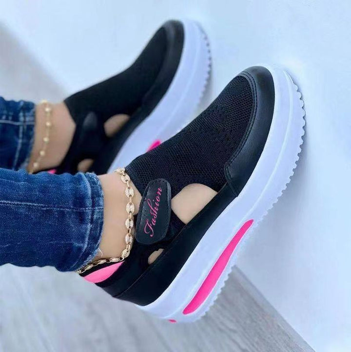 Dame Mode Slip-On Sneakers med åndbart mesh-overdel og polstret fodseng Stilla