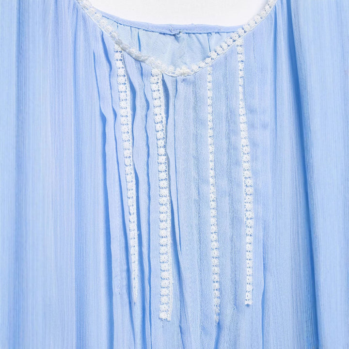 Dame Elegante Maxi Kjole med Spidsgodst Stilla