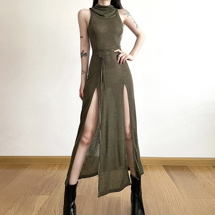 Femme High-Slit Maxi Kjole Stilla