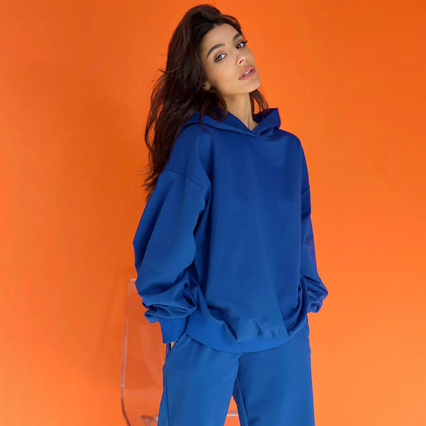Dame Urban Hoodie- og Sweatpants-sæt med løs pasform og klassisk snit Stilla