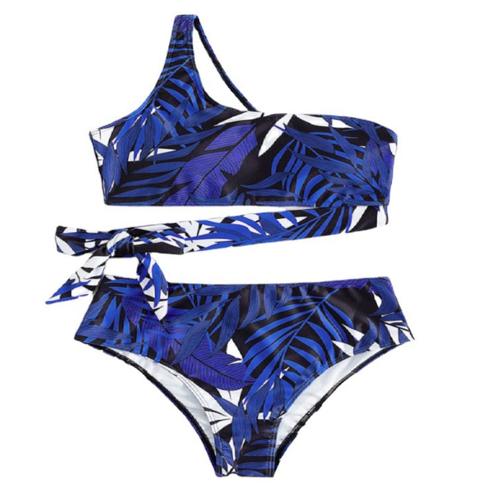 Dame Bikini-sæt med asymmetrisk top og elastisk talje Stilla