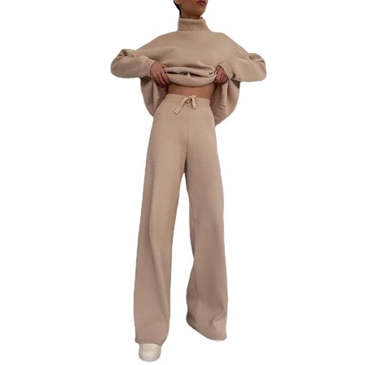 Dame fritids sæt bestående af afslappet cropped top og bred bukse stil Stilla