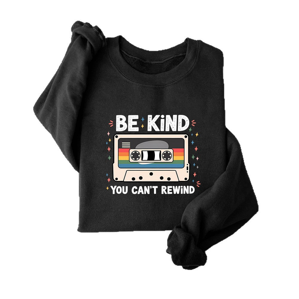 Kvinders sweatshirt med vintage kassette-design og inspirerende skrift Stilla