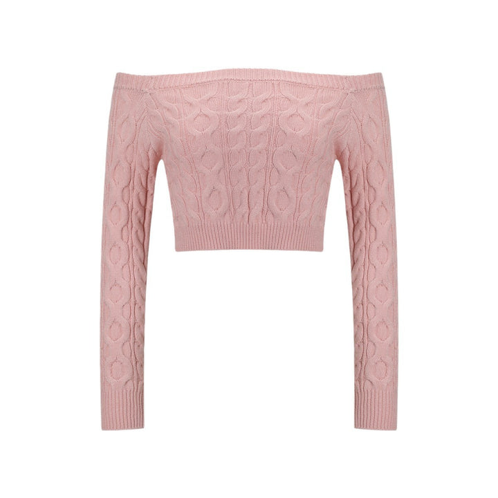 Kvindernes Off-Shoulder Striktrøje med Kabelmønster Stilla