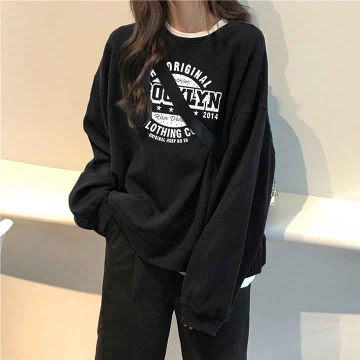 Femme Oversized Grafik Sweatshirt Stilla