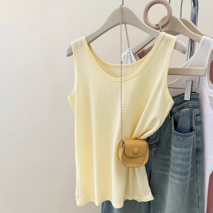 Femme Blødt Jersey Tanktop med flatterende snit Stilla