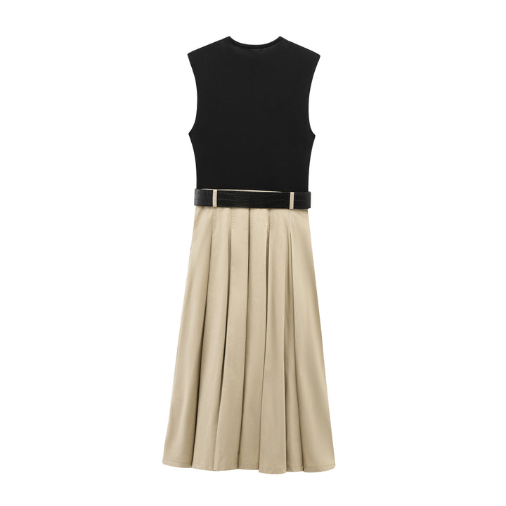 Femme Elegante Bælte Midi Kjole Stilla