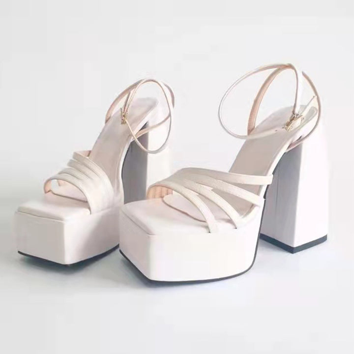 Femme Høj-Plateau Rem-Plateau Sandaler Stilla