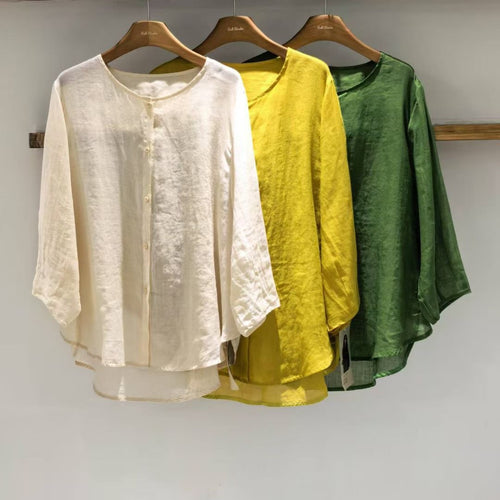 Femme Let Knaplukning Tunika-Bluse Stilla