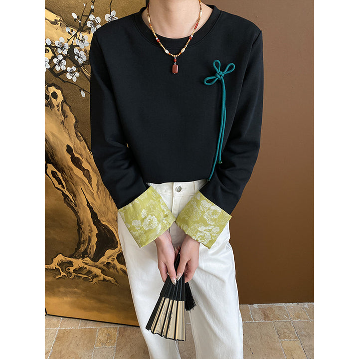 Dame Fashionable Sweatshirt med Blomsterkrave Stilla