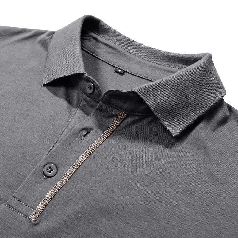 Herren polo shirt med trendy design og åndbart stof Stilla