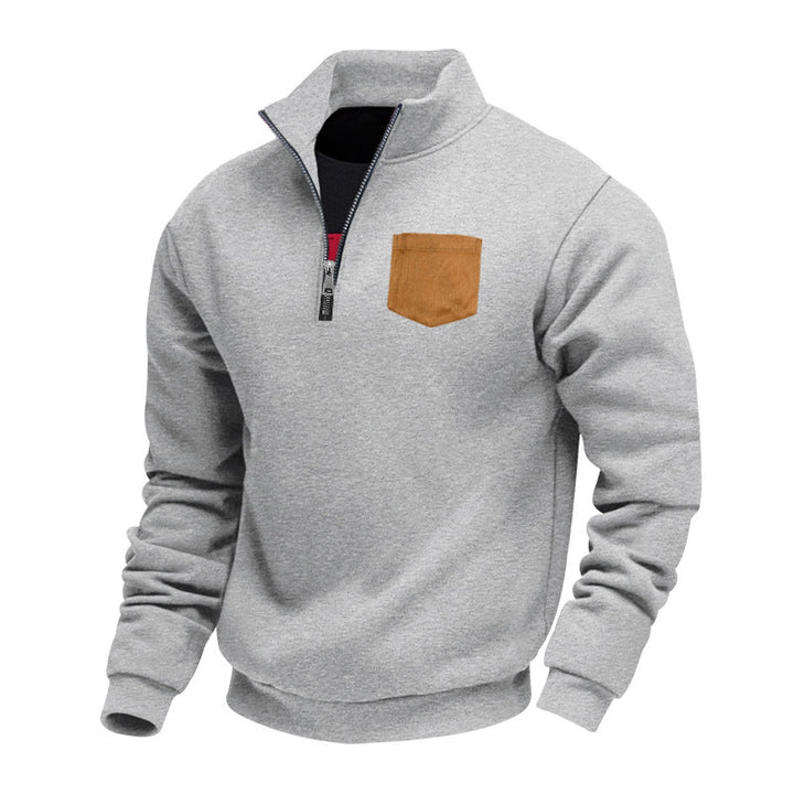 Herrer Sportpullover med højkvalitets lynlås og stilfuld brystlomme Stilla