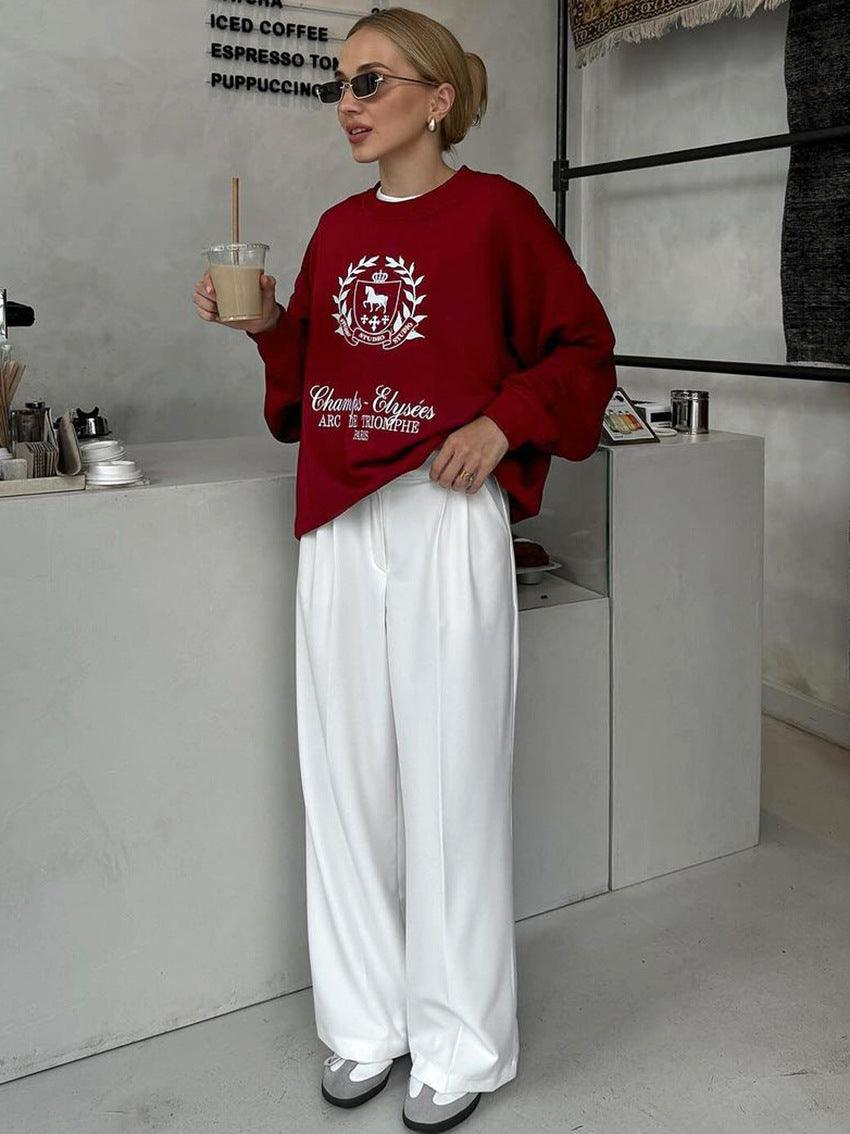 Dame Oversized Sweatshirt med ikonisk logo-design og komfortable materialer Stilla