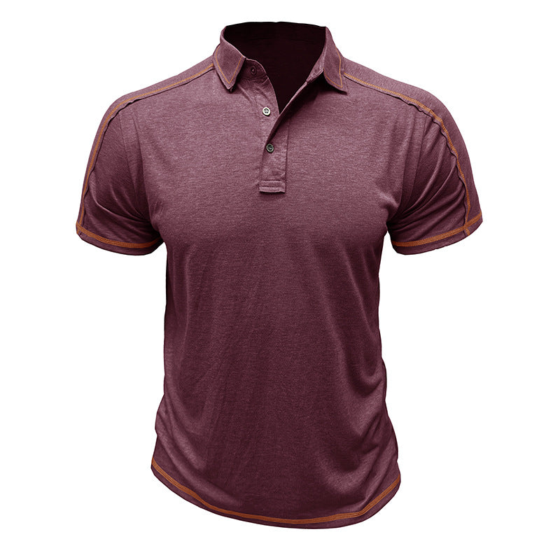 Herrer polo shirt med moderne kontrastsømme og åndbart stof Stilla