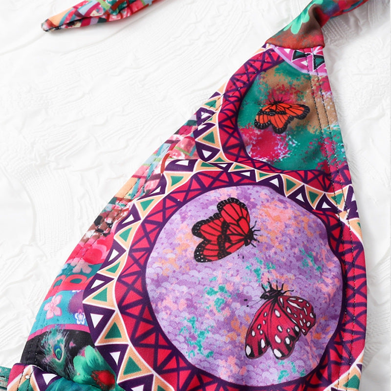 Dame Halter-Nakke Cut-Out Én-dels Badedragt Stilla