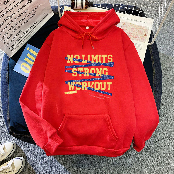 Kvinders sporty hoodie med motiverende træningsprint Skovae