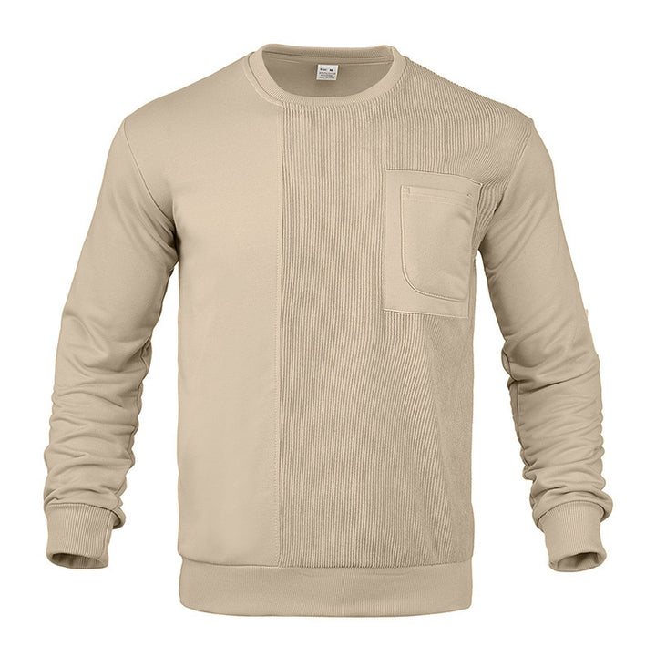 Herrer Sweatshirt med struktureret overflade og praktisk brystlomme Stilla