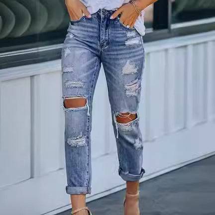Dame ødelagt Boyfriend Jeans Skovae