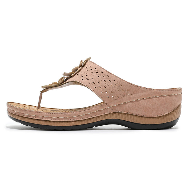 Dame flip-flops med florale accenter Stilla