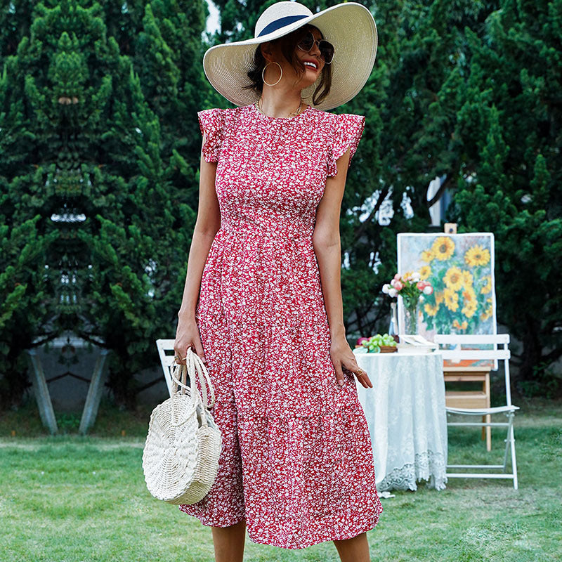 Femme Floral Midi Kjole Stilla