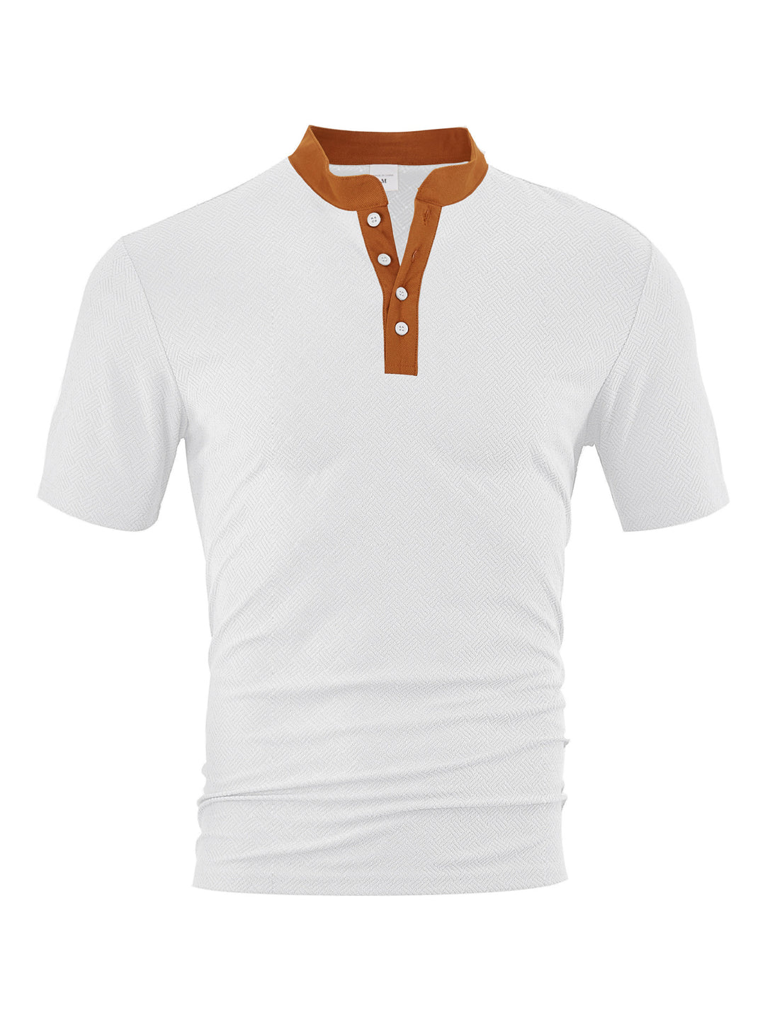 Herrer poloshirt med elegant Henley-udskæring og struktureret design Stilla