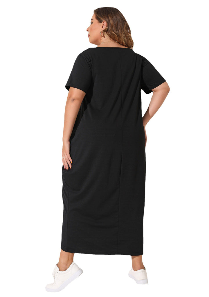 Dame Overstørrelse Casual Maxi Kjole Stilla