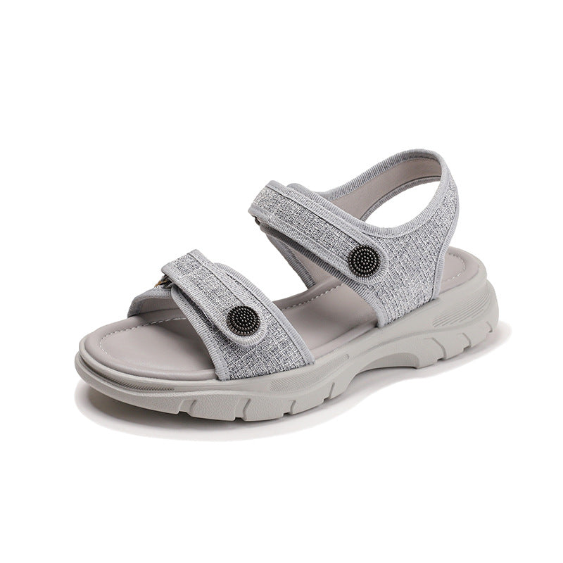 Dame komfort sandaler med justerbar velcro og skridsikker sål Stilla