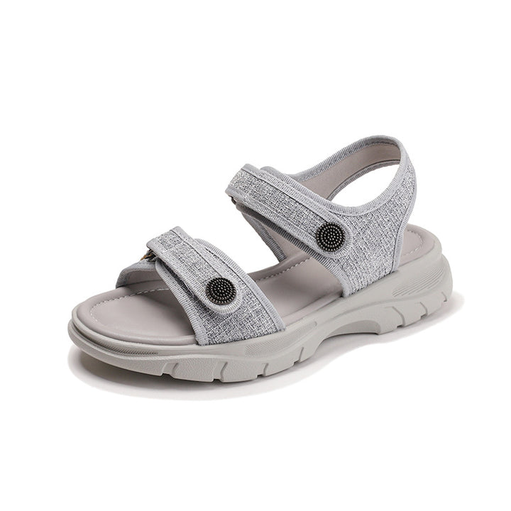Dame komfort sandaler med justerbar velcro og skridsikker sål Stilla