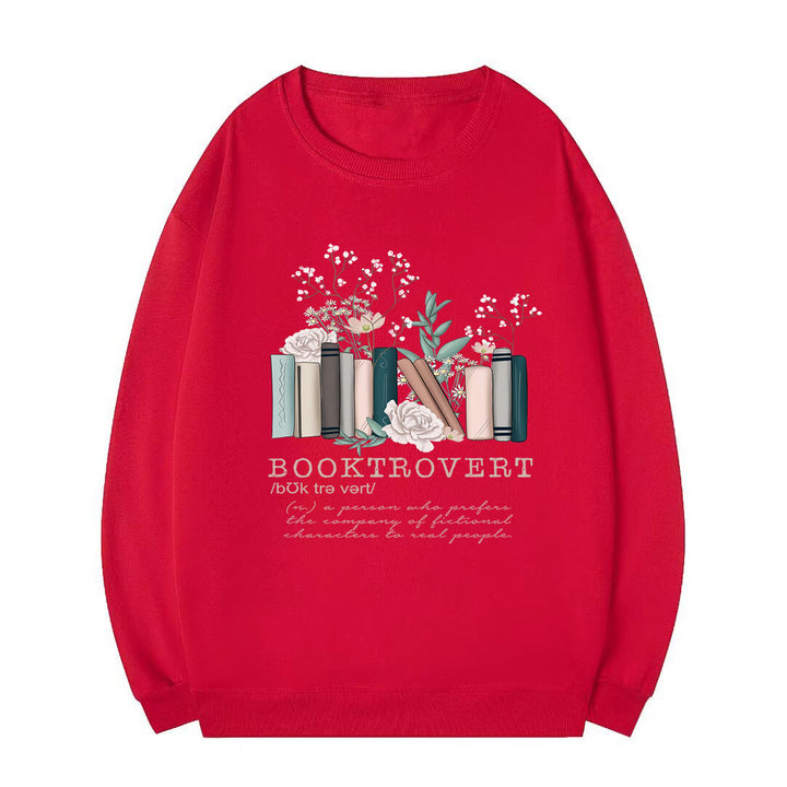 Kvinders sweatshirt med legende bogdesign og inspirerende tekst Stilla