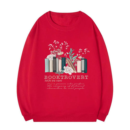 Kvinders sweatshirt med legende bogdesign og inspirerende tekst Stilla
