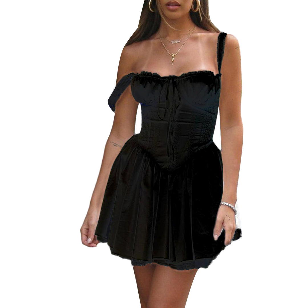 Damer Off-Shoulder Korset Mini Kjole Stilla