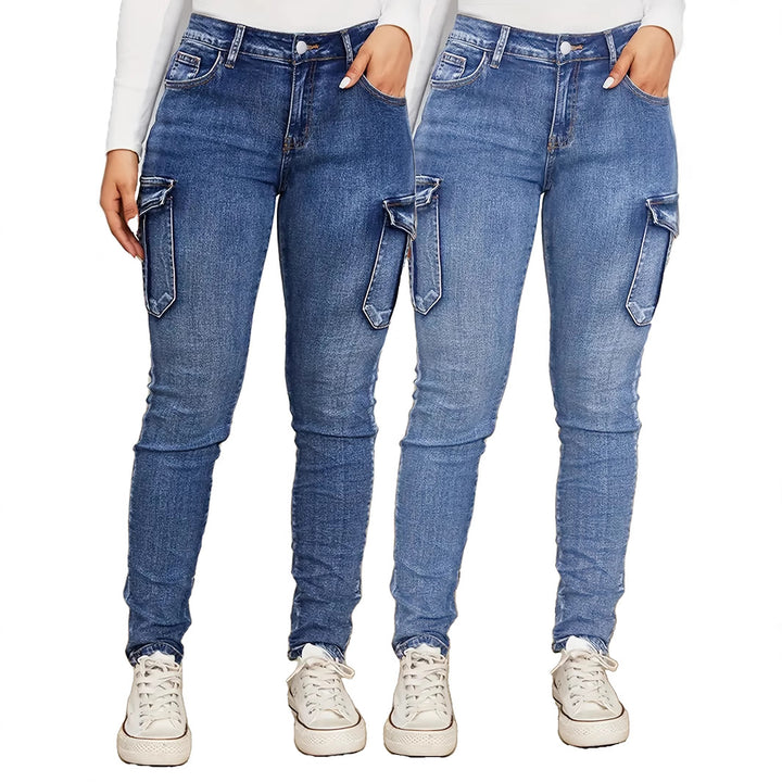 Dame cargo jeans i moderne snit Stilla