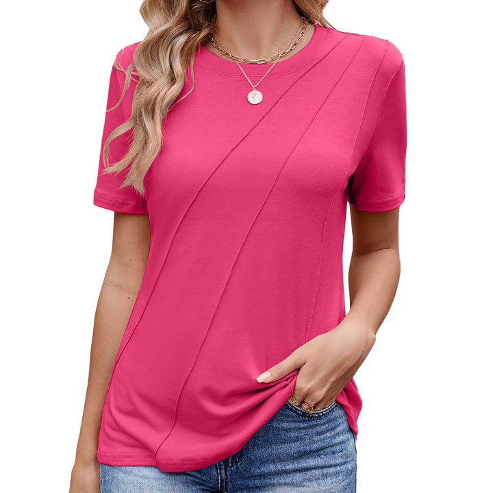 Stilla | Komfortabel Casual Crew Neck Kortærmet Top