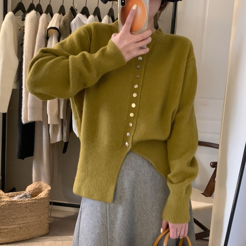 Femme Button-Down Komfortabel Strikpullover Stilla