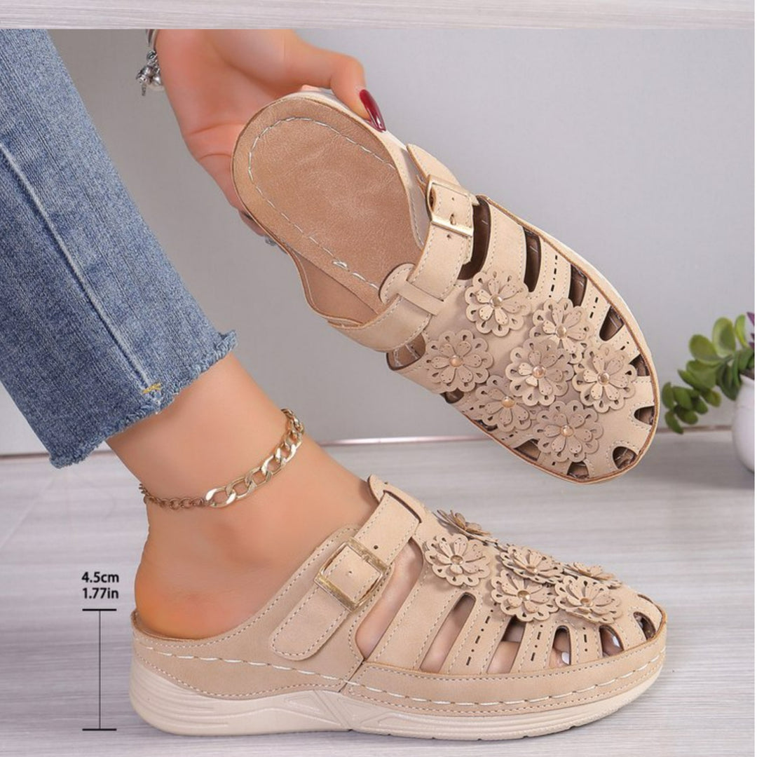 Dame sandaler med florale detaljer Stilla